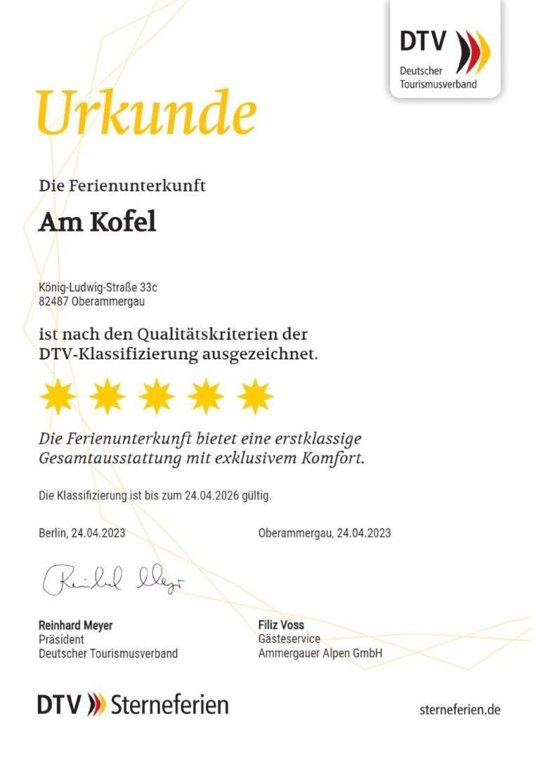 Ferienwohnung Am Kofel Oberammergau Kültér fotó
